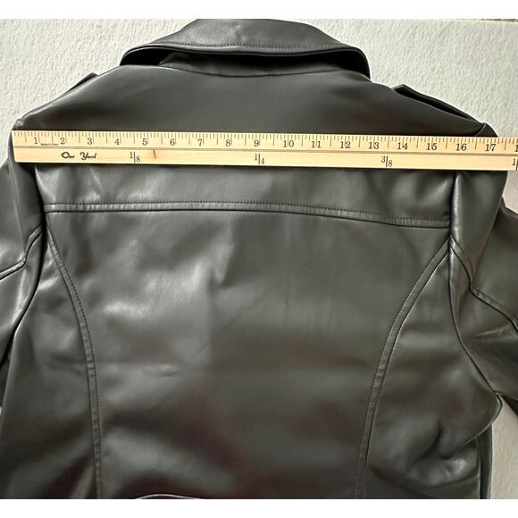 Bagatelle Black Faux Leather Moto Jacket Women's Large - Picture 11 of 15